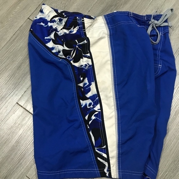 Speedo Royal Blue, Black, White Swim Trunks - Picture 5 of 7